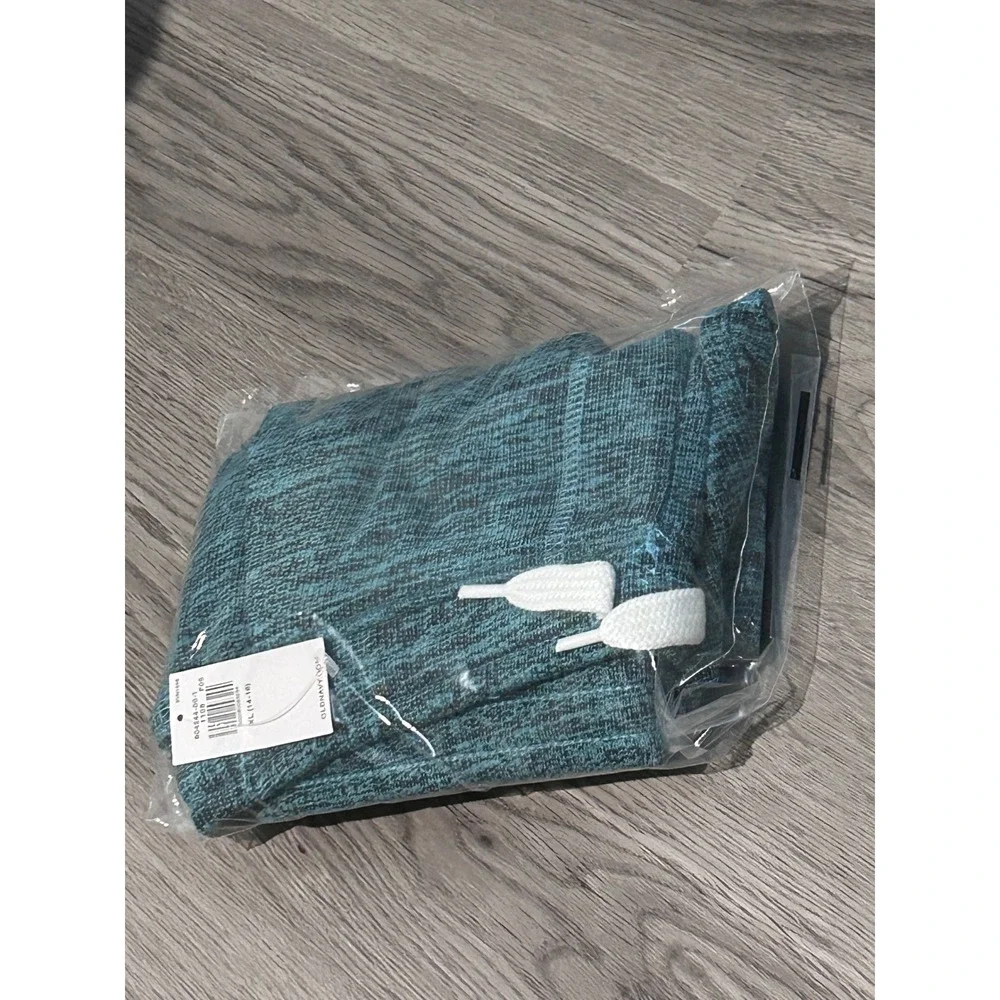 Old Navy Knit Shorts Boys XL 14-16 Teal Space Dye NEW Drawstring Athletic